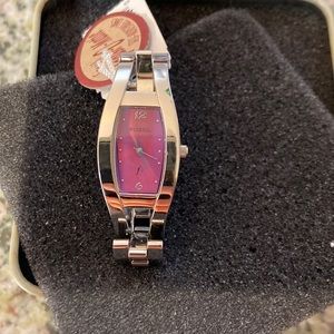 Fossil watch with purple face